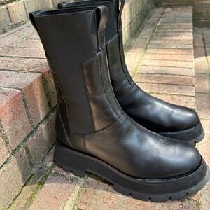 3.1 Phillip Lim Kate Lug-Sole Combat Boots – Black, Size 40